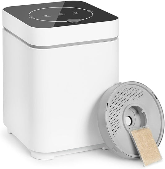 3L Kitchen Smart Electric Countertop Composter with LED Display and Auto-Cleaning, Turns Food Waste into Fertilizer with Replaceable Carbon Filter, Bio-Pack for Fermentation