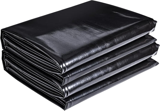 ToLanbbt Pond Liner 20 x 20 Ft HDPE Pond Liners, 20 Mil UV Resistant Preformed Pond Liner Easy Cutting, Pond Liner for Natural Looking Ponds, Waterfall, Koi Pondsand Water Garden (Black)